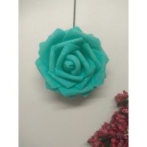 Цветы из фоамирана на проволоке 7 см цв. бирюзовый, цена за 1 шт